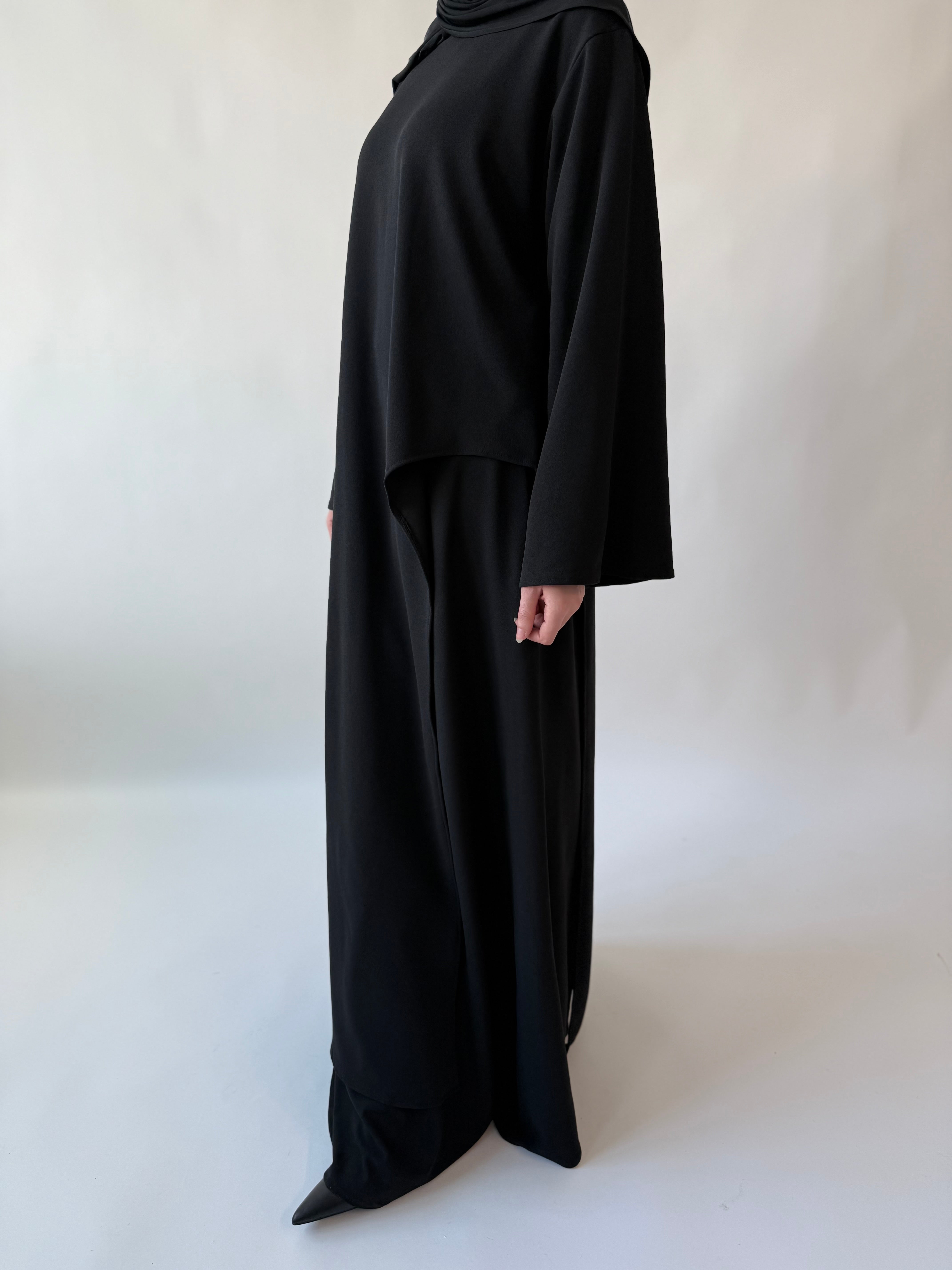 Drape Skirt set: Black