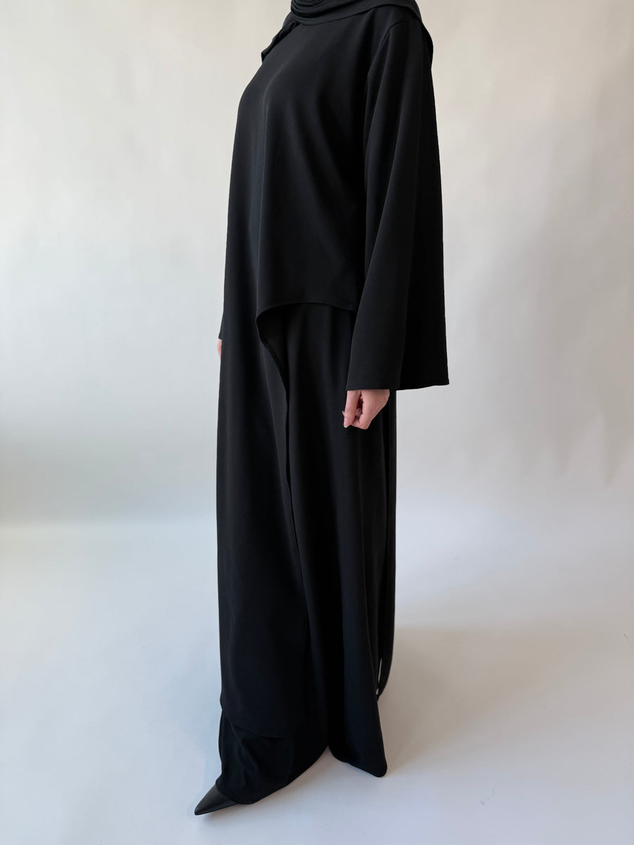 Drape Skirt set: Black