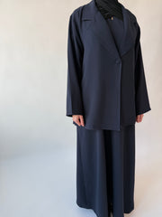 Single breasted oversized suit blazer: Navy