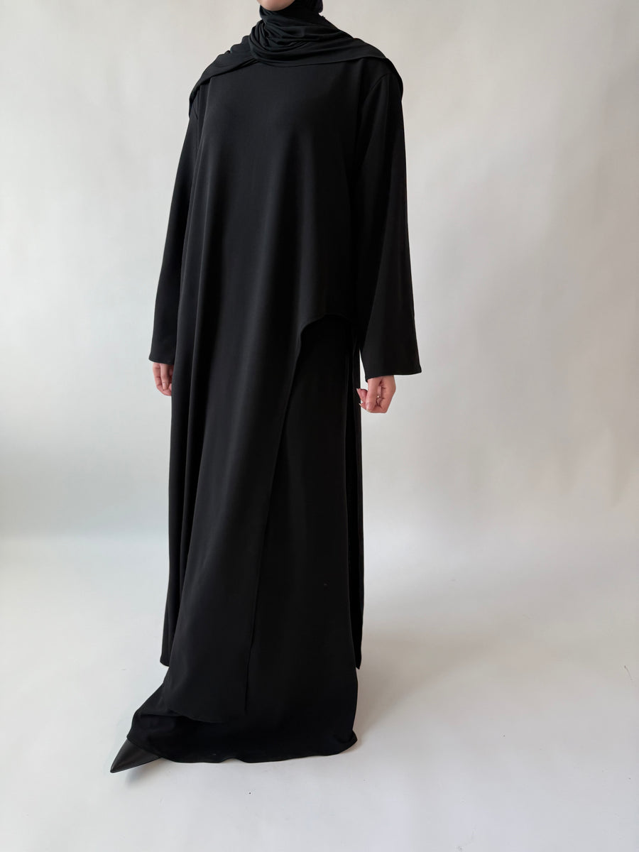 Drape Skirt set: Black