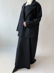 Single breasted oversized suit blazer: Midnight stripe