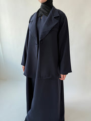 Single breasted oversized suit blazer: Navy
