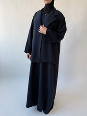 Single breasted oversized suit blazer: Navy