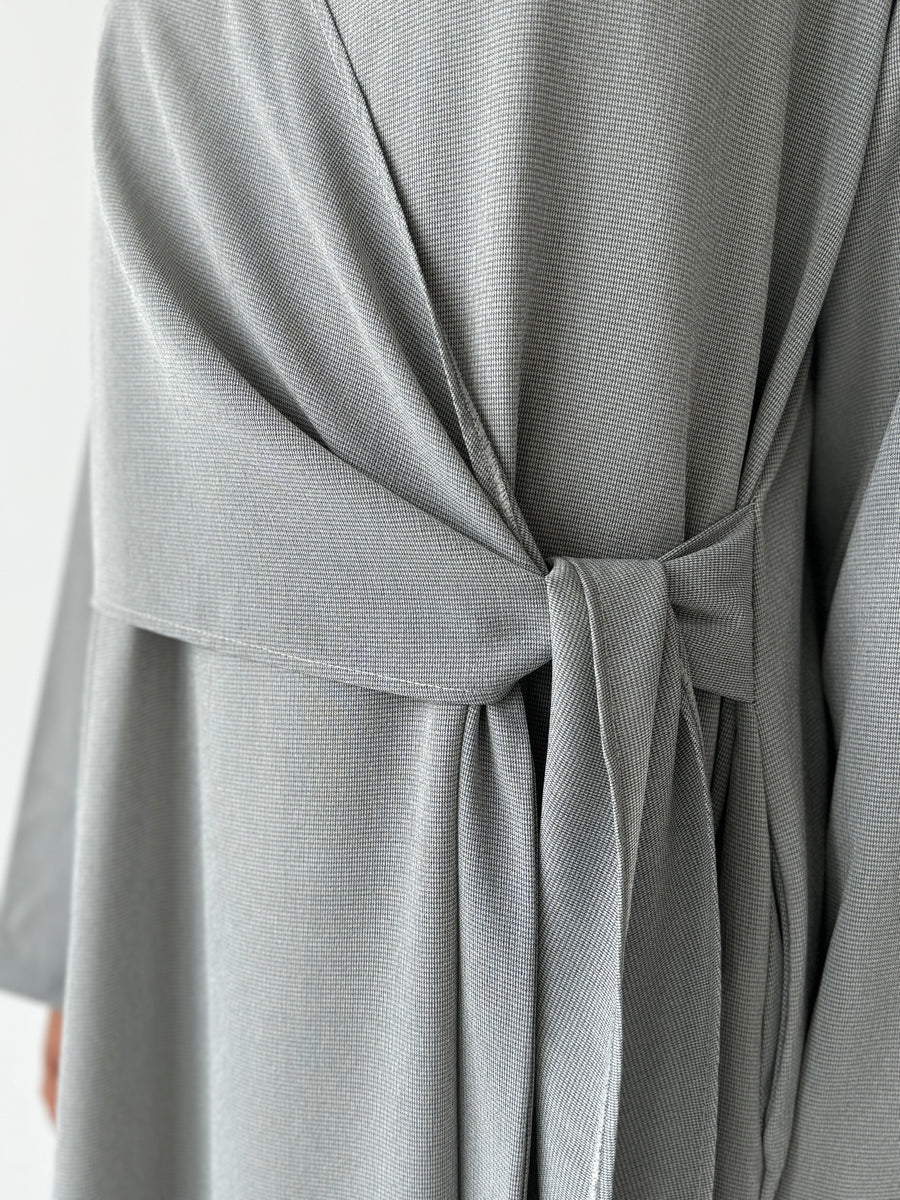Grey Asymmetrical flowy knot dress JHA.modesty Grey Asymmetrical flowy knot dress JHA.modesty