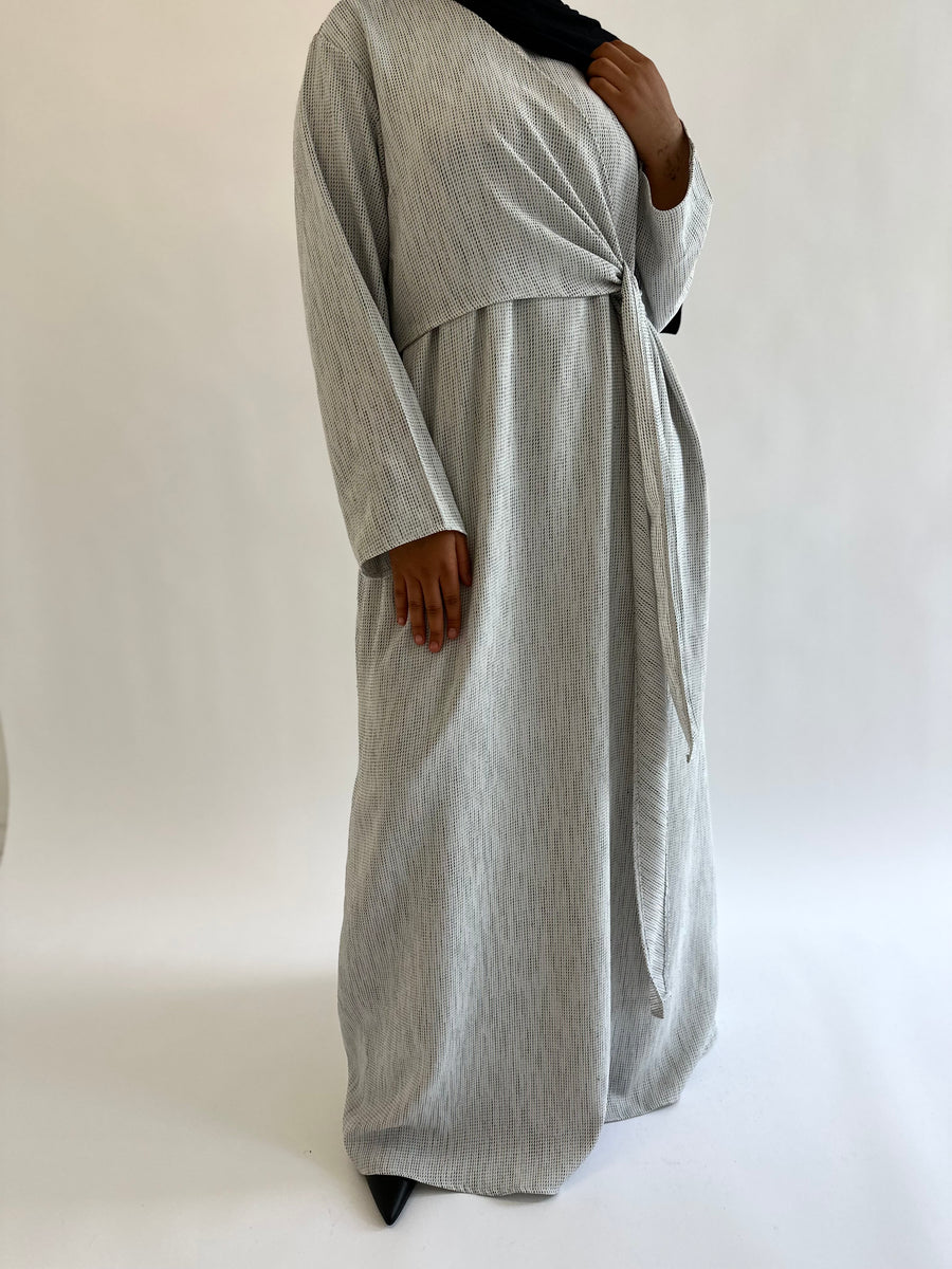 Printed: Asymmetrical flowy knot dress JHA.modesty Printed: Asymmetrical flowy knot dress JHA.modesty
