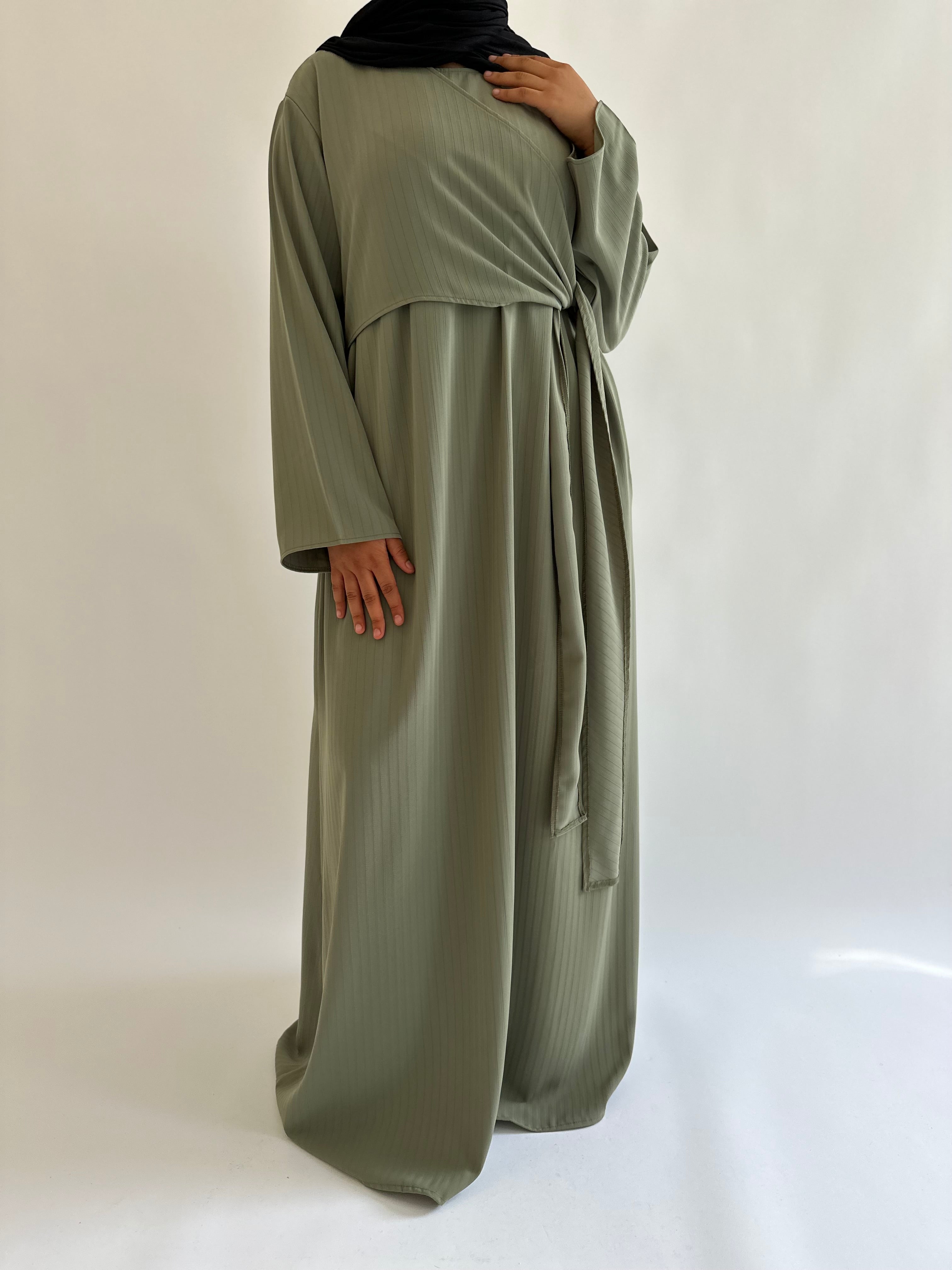 Sage: Asymmetrical flowy knot dress