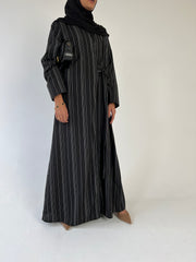 Black striped Cotton Wrap