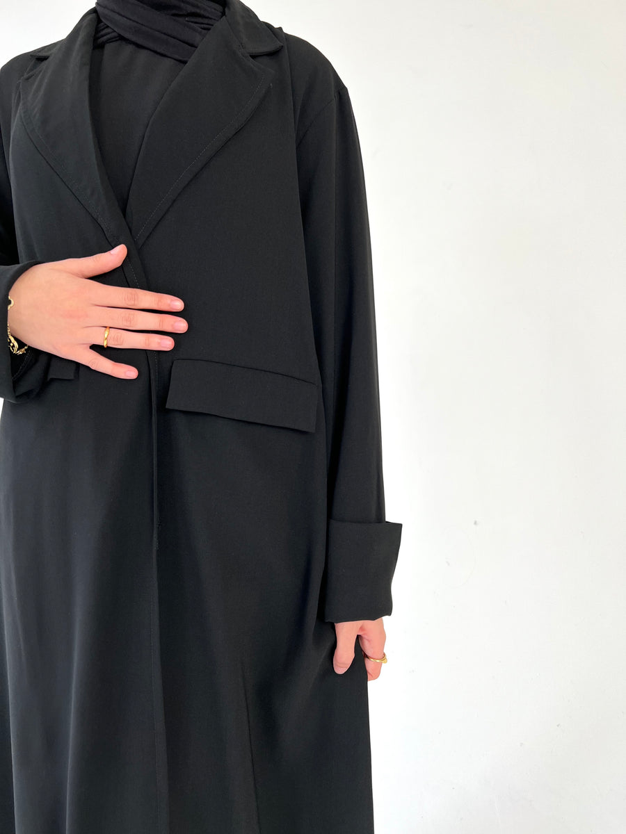 BLACK TRENCH ABAYA