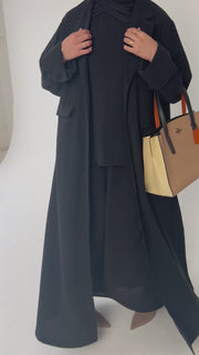 BLACK TRENCH ABAYA