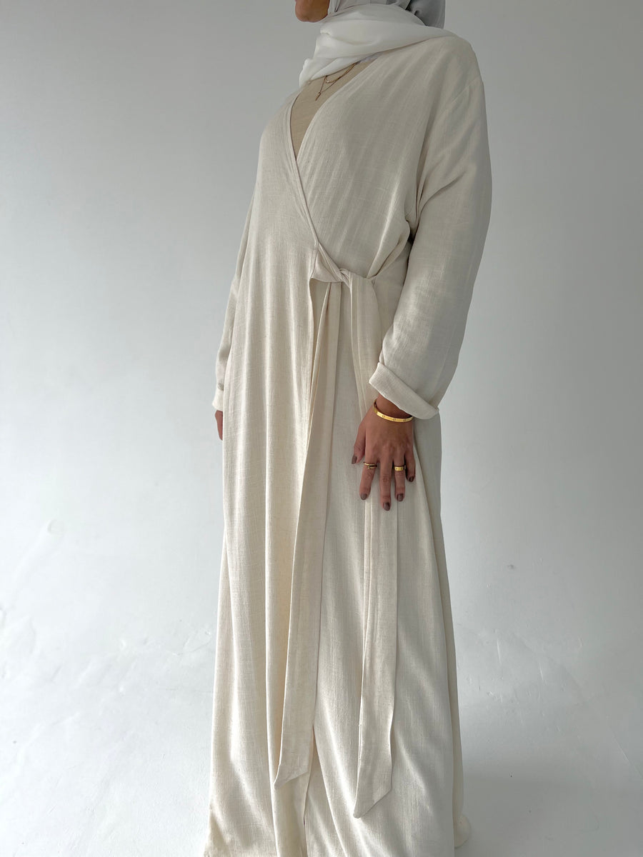 Ecru Linen Wrap